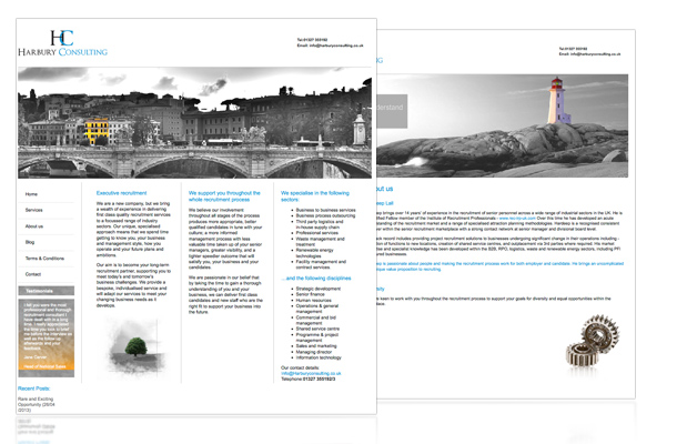 harbury web design portfolio image